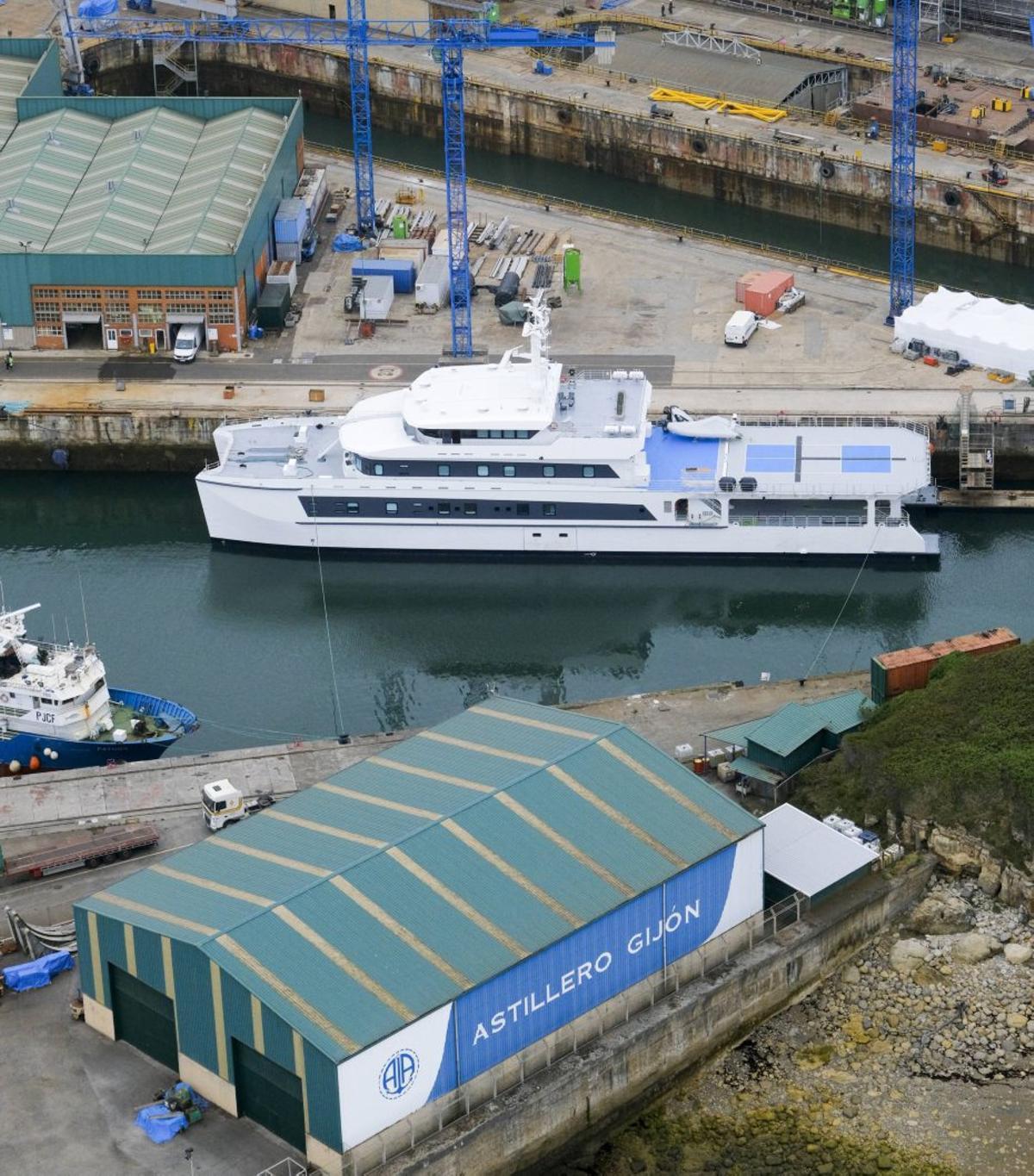 Armón hará en Gijón un yate el doble de amplio del que hizo para Bill Gates lo que garantiza carga de trabajo en el astillero por tres años